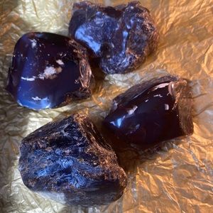 Blue amber crystal